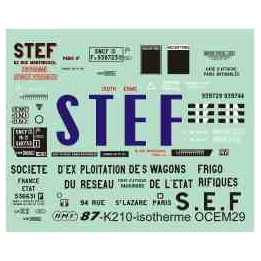 Déco pour wagon Isotherme STEF et SEF Etat et SNCF