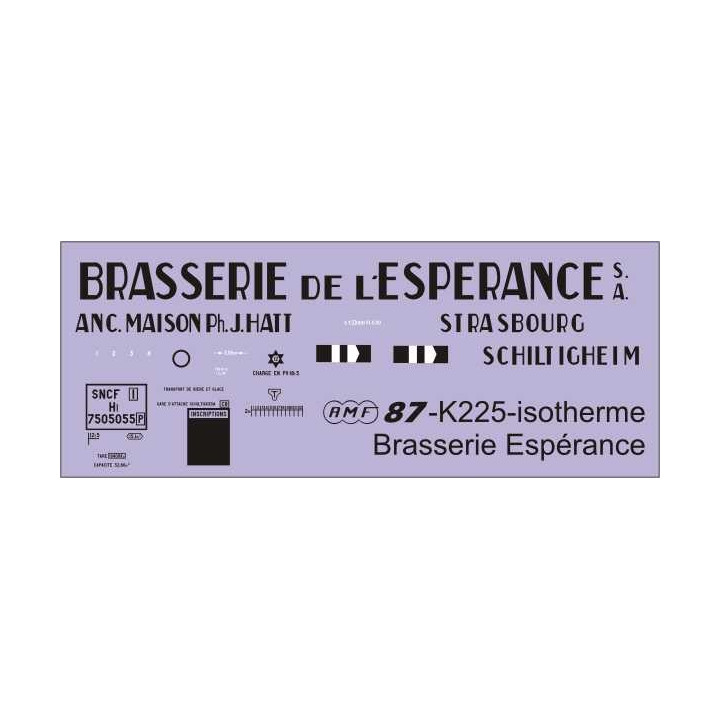 Déco isotherme Brasserie de l'Esperance SNCF