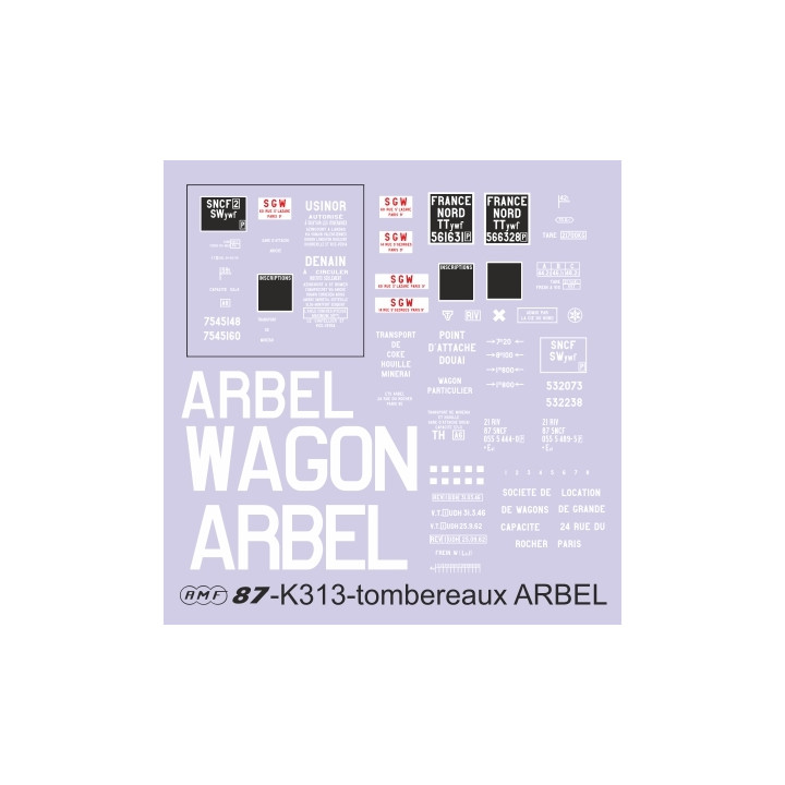 D952 déco pour wagon tombereau Arbel