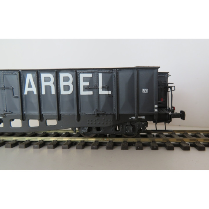 K3131 Tombereau à bogies 3 portes ARBEL panneaux pointes de diamant