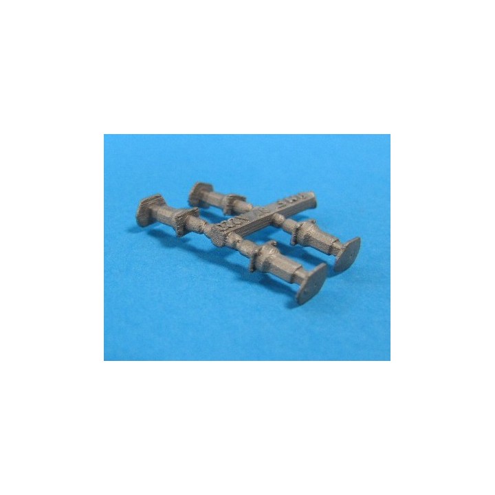 4 tampons type DEV à fut carré en bronze