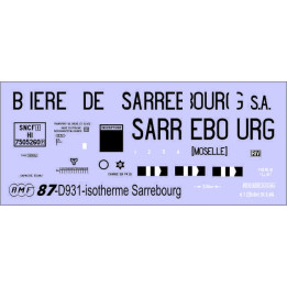 Déco isotherme Brasserie Bière de Sarrebourg SNCF ép3 (noir fond blanc)
