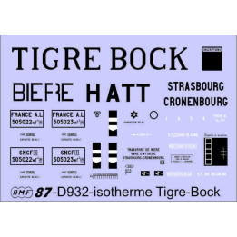 Déco isotherme Brasserie Tigre-Bock AL et SNCF ép2 et 3 (noir fond blanc)