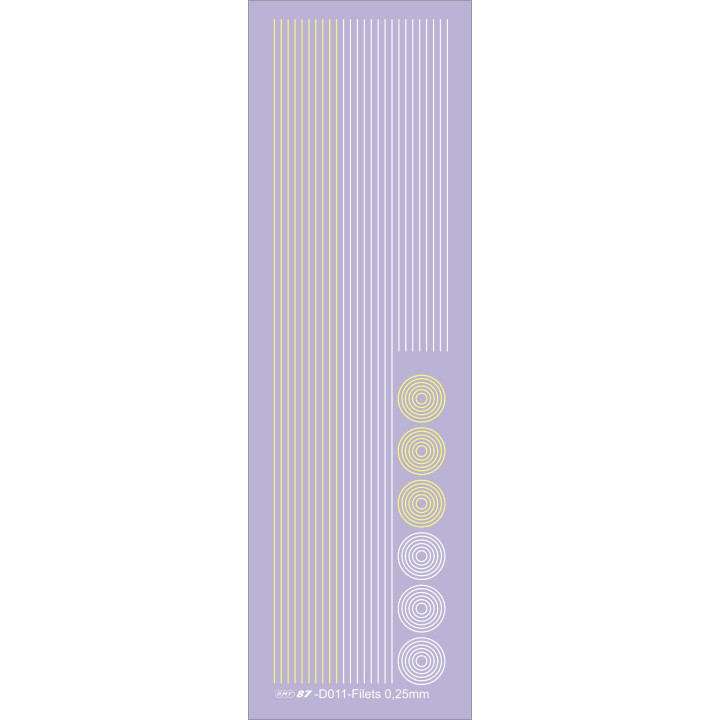 Filets blanc + jaune pale pour locomotives 
