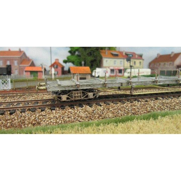 K235  Wagon plat à ranchers à bogies OCEM